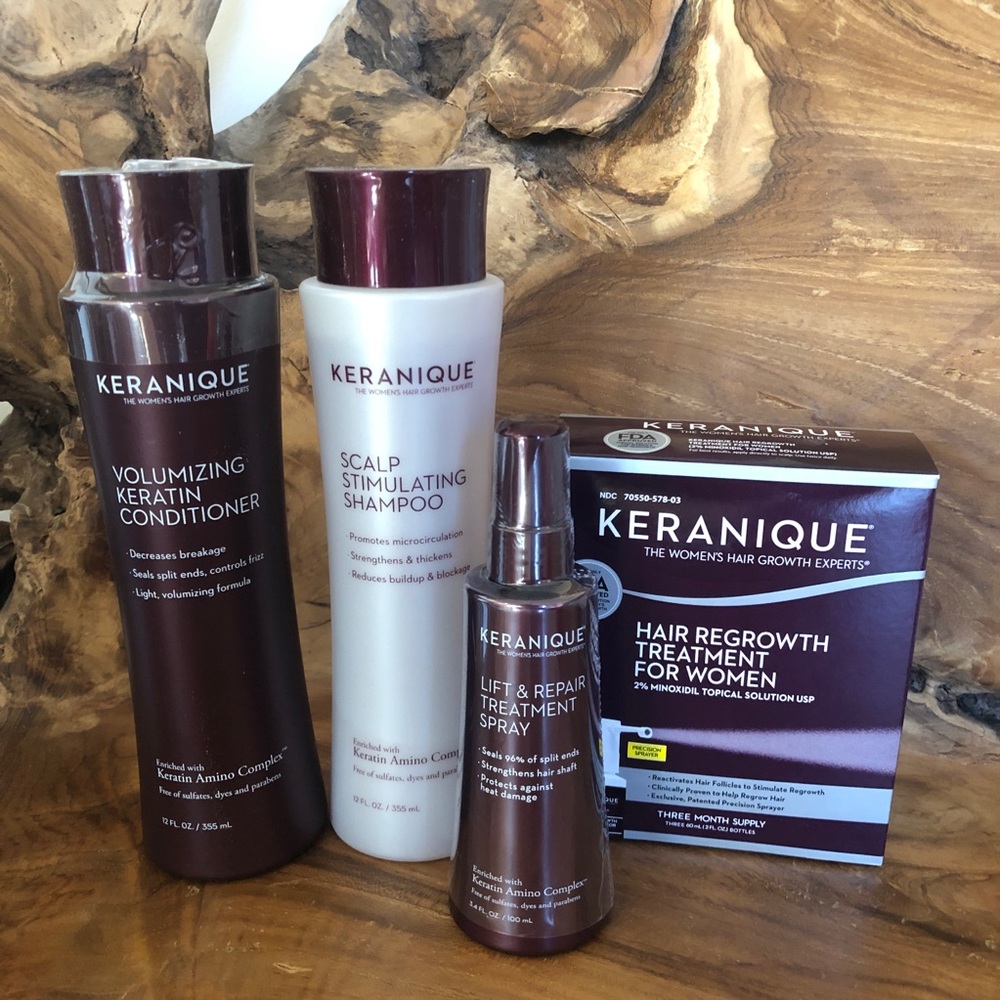 Keranique Hair Regrowth Kit For Hair Loss Thinning Good All Hair Types NEW !